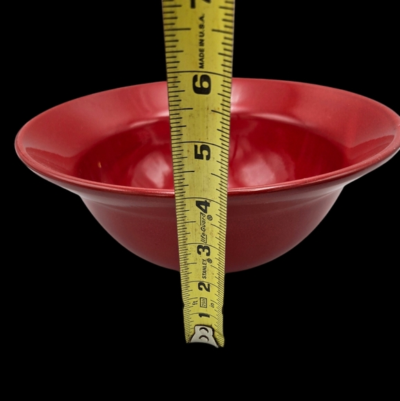 Pier 1 Imports Red Bowl Set Nesting Bowls Earthenware Spain - Picture 10 of 12